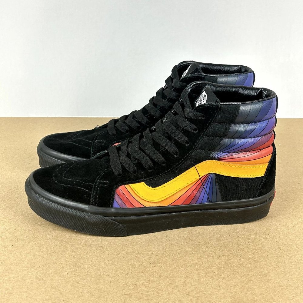 Vans Black High-Top Sneakers with Vibrant Accents - Picture 9 of 9